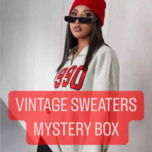 - ✨VINTAGE SWEATER MYSTERY BOX 📦✨NEW - Picture 1 of 4